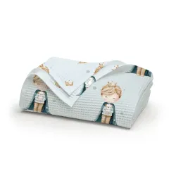 Κουβέρτα Πικέ Little King Μονή - Πετρόλ - Διάσταση: 160 x 240 cm