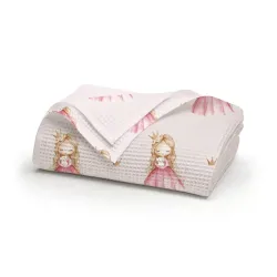 Κουβέρτα Πικέ Little Queen Μονή - Ροζ - Διάσταση: 160 x 240 cm