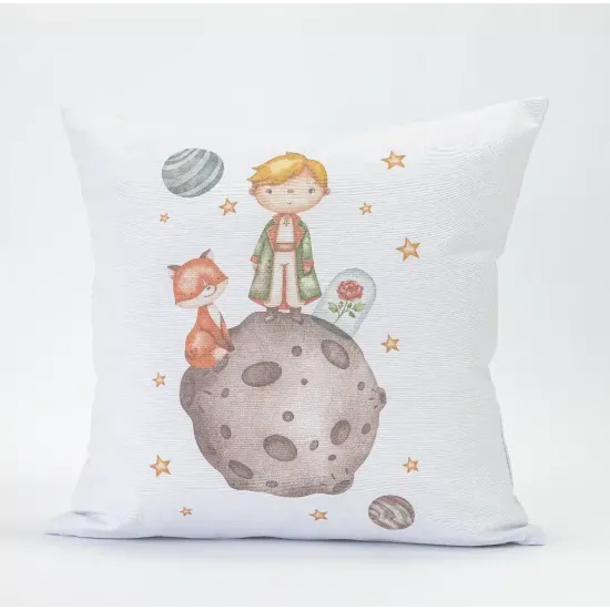 Μαξιλάρι Διακοσμητικό Printed Little Prince - Λευκό - Διάσταση: 45 x 45 cm