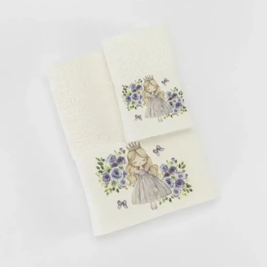 Πετσέτες Σετ 2ΤΜΧ Lily Εκρού - Εκρού - Διάσταση: 70 x 120 / 30 x 50 cm
