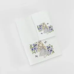 Πετσέτες Σετ 2ΤΜΧ Lily Λευκό - Λευκό - Διάσταση: 70 x 120 / 30 x 50 cm