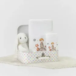 Πετσέτες Σετ 2ΤΜΧ Little Prince Λευκό - Λευκό - Διάσταση: 70 x 120 / 30 x 50 cm