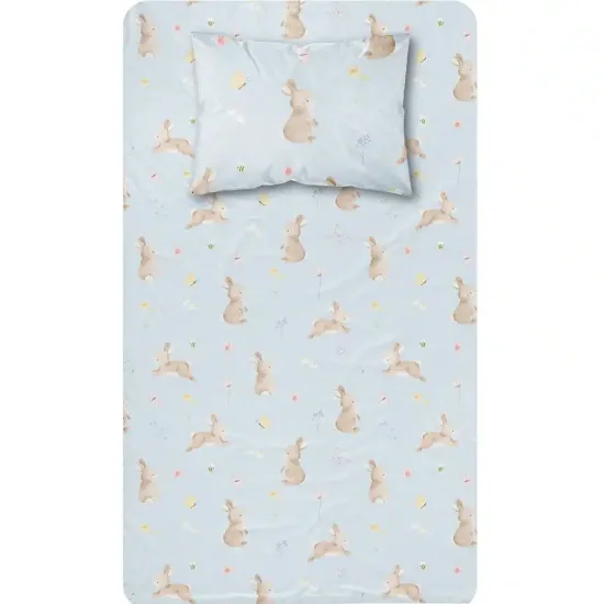 Σεντόνι Σετ 2ΤΜΧ Blush Moνό Σιέλ - Σιέλ - Διάσταση: 160 x 240 cm + 50 x 70 cm