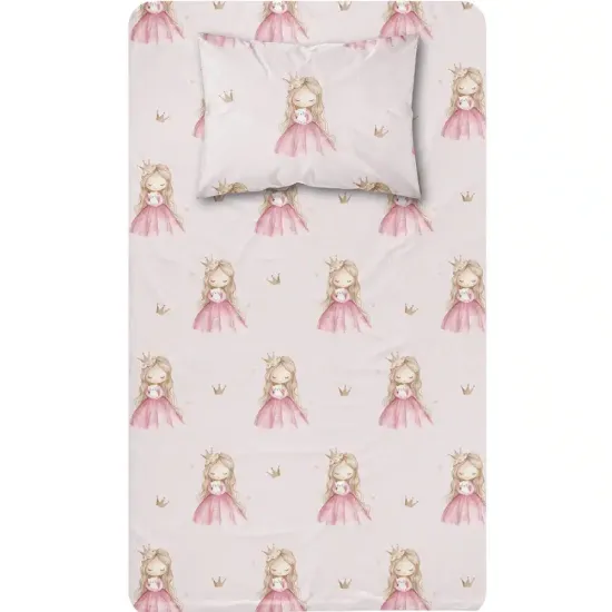 Σεντόνι Σετ 2ΤΜΧ Little Queen Moνό - Ροζ - Διάσταση: 160 x 240 cm + 50 x 70 cm