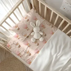 Σεντόνια Κούνιας Σετ Cutiepies - Ροζέ - Διάσταση: (2) 120 x 160 cm + 30 x 40 cm