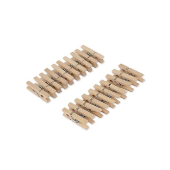 Beauty Home 20 Μίνι Κλιπς – Φυσικό Ξύλο 3 cm