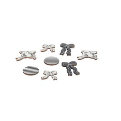 Beauty Home 8 Κομφετί Μαύρο & Λευκό Ξύλο Μαύρο και Λευκό Από 2 έως 4cm