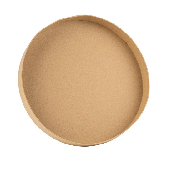 Beauty Home Δίσκος στρογγυλός από χαρτόνι Κραφτ Ø30x4cm – Κατάλληλος για Τρόφιμα