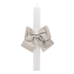 Beauty Home ΛΑΜΠΑΔΑ ΛΕΥΚΗ 33cm ΦΙΟΓΚΟΣ ΓΚΡΙ ΑΣΗΜΙ LUREX