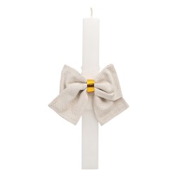 Beauty Home ΛΑΜΠΑΔΑ ΛΕΥΚΗ 33cm ΦΙΟΓΚΟΣ ΕΚΡΟΥ ΧΡΥΣΟ LUREX