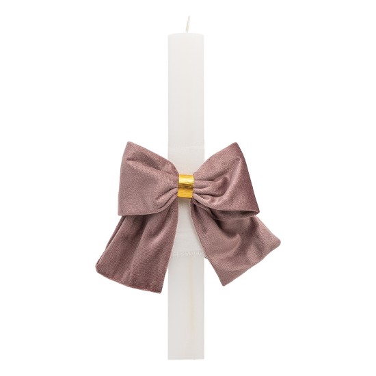 Beauty Home ΛΑΜΠΑΔΑ ΛΕΥΚΗ 33cm ΒΕΛΟΥΔΙΝΟΣ ΦΙΟΓΚΟΣ ΣΑΠΙΟ ΜΗΛΟ