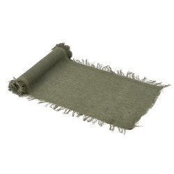 Beauty Home Ράννερ με ξέφτια – Λαδί 30cm x 3m