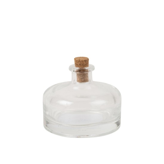Beauty Home Μικρό μπουκάλι με φελλό Lucas Ø6x5cm – 40ml