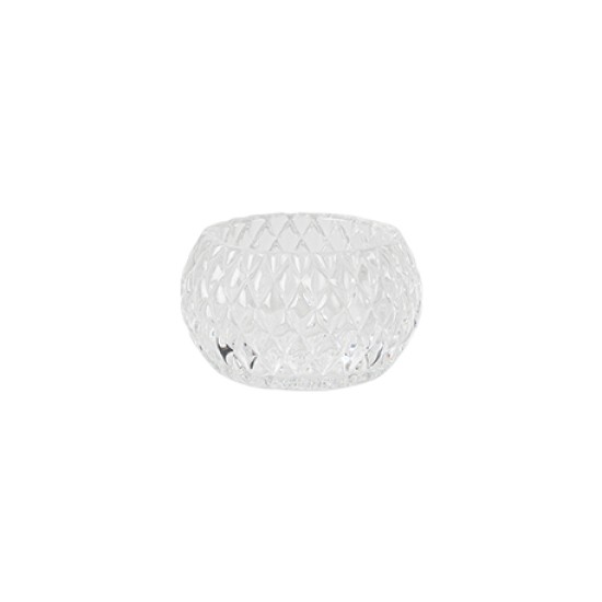 Beauty Home Κηροπήγιο γυάλινο Chloe – Διάφανο 7,5x4cm