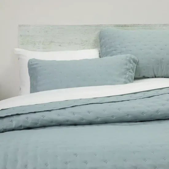 Κουβερλί Σετ Croiset Υπέρδιπλο - Μέντα - Διάσταση: 220 x 240 cm + (2) 50 x 70 cm