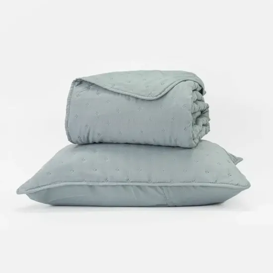 Κουβερλί Σετ Croiset Υπέρδιπλο - Μέντα - Διάσταση: 220 x 240 cm + (2) 50 x 70 cm