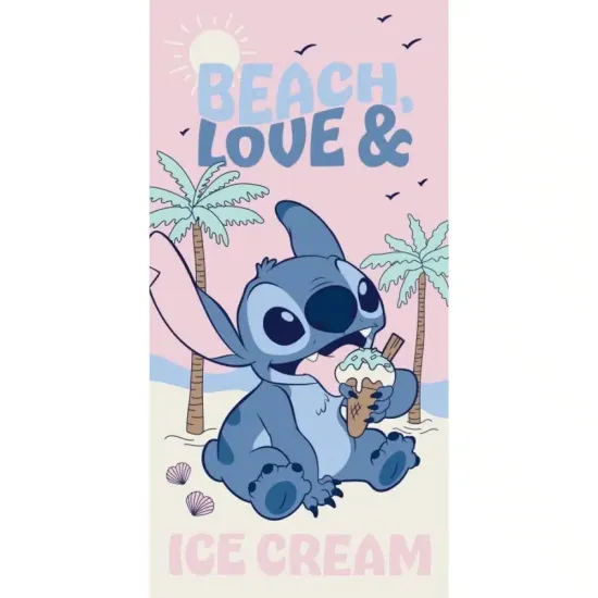 Πετσέτα Θαλάσσης Microfiber Ice Cream Stitch - Ροζ - Διάσταση: 70 x 140 cm