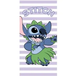 Πετσέτα Θαλάσσης Βαμβακερή Βελούδινη Stitch Dance 320gsm - Λιλά - Διάσταση: 70 x 140 cm