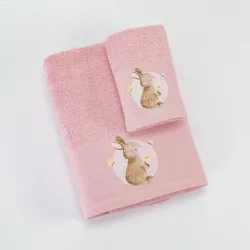 Πετσέτες Σετ 2ΤΜΧ Blush Ροζ - Ροζ - Διάσταση: 70 x 120 / 30 x 50 cm