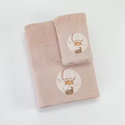 Πετσέτες Σετ 2ΤΜΧ Cutiepies - Πούδρα - Διάσταση: 70 x 120 / 30 x 50 cm