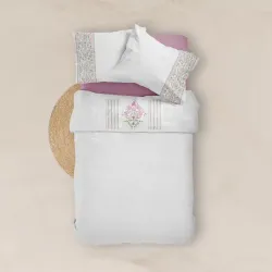 Σεντόνι Digital Print Σετ Lotus Υπέρδιπλο - Λευκό - Διάσταση: 220 x 240 cm + (2) 50 x 70 cm