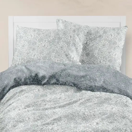 Σεντόνια Εμπριμέ Σετ Bloom Υπέρδιπλα - Ροζέ - Διάσταση: (2) 240 x 260 cm + (2) 50 x 70 cm