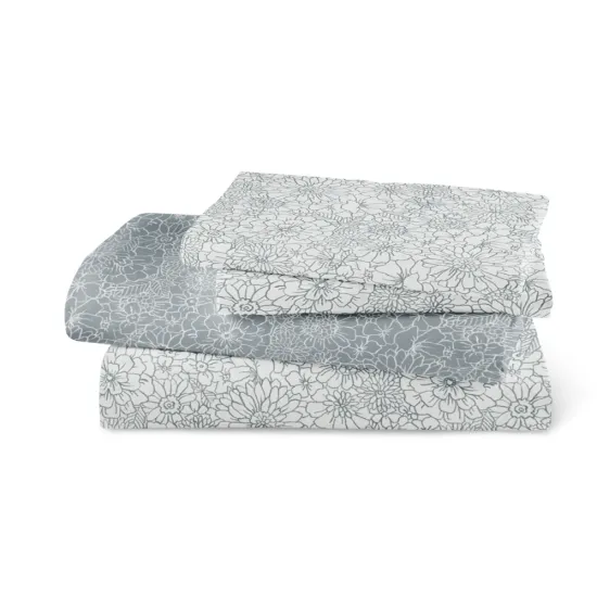 Σεντόνια Εμπριμέ Σετ Bloom Υπέρδιπλα - Ροζέ - Διάσταση: (2) 240 x 260 cm + (2) 50 x 70 cm