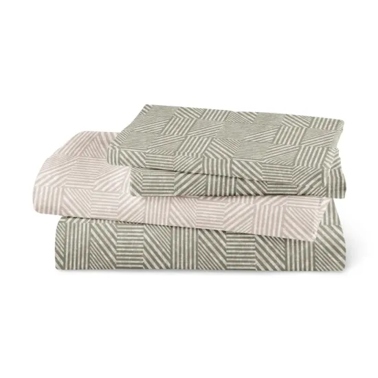 Σεντόνια Εμπριμέ Σετ Doric Υπέρδιπλα Με Λάστιχο - Μπλε - Διάσταση: 240 x 260 cm + 160 x 200 cm + 40 cm + (2) 50 x 70 cm