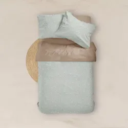 Σεντόνια Εμπριμέ Σετ Margot Μονά - Μέντα - Διάσταση: (2) 160 x 240 cm + 50 x 70 cm