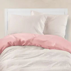 Σεντόνια Εμπριμέ Σετ Pois Ροζέ Μονά - Ροζέ - Διάσταση: (2) 160 x 240 cm + 50 x 70 cm