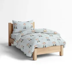 Σεντόνια Σετ Little King Moνό - Πετρόλ - Διάσταση: (2) 160 x 240 cm + 50 x 70 cm