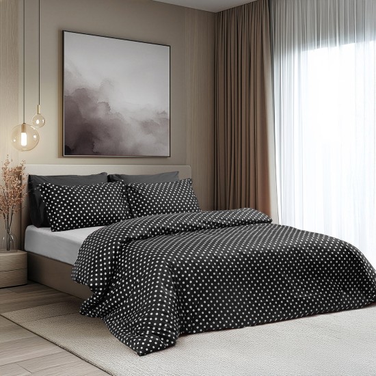 Beauty Home Σετ κουβερλί υπέρδιπλο Art 10101 Fancy 220x240 Μαύρο