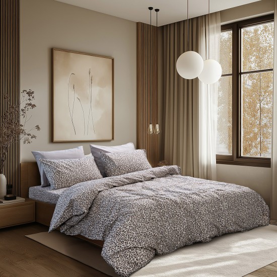 Beauty Home Σετ σεντόνια μονά με λάστιχο Glory Art 12363 110x200+32 Άμμου