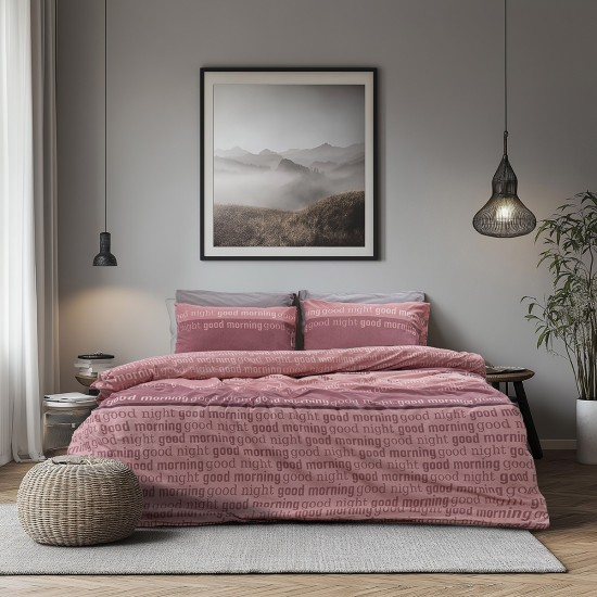 Beauty Home Σετ κουβερλί υπέρδιπλο Glory Art 12374 220x240 Σάπιο Μήλο,Ροζ