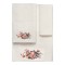 Beauty Home Σετ πετσέτες 3τμχ με εκτύπωση Art 3555 (30x50+50x90+70x140) Εκρού
