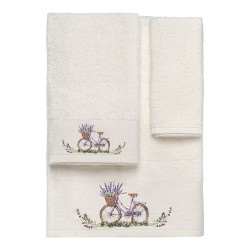 Beauty Home Σετ πετσέτες 3τμχ με εκτύπωση Art 3556 (30x50+50x90+70x140) Εκρού
