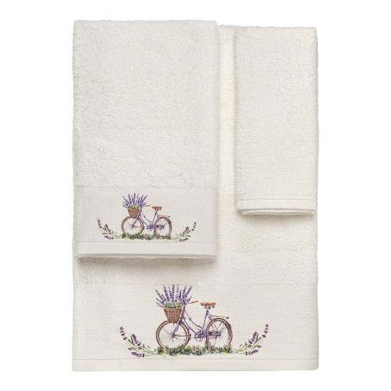 Beauty Home Σετ πετσέτες 3τμχ με εκτύπωση Art 3556 (30x50+50x90+70x140) Εκρού