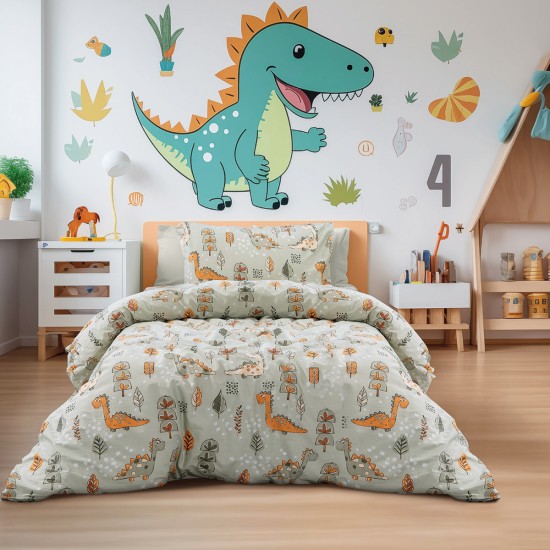 Beauty Home Σετ κουβερλί μονό Candy Art 6326 160x230 Λαδί