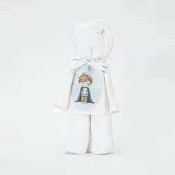 Πετσέτα Αρκουδάκι Little King - Εκρού - Διάσταση: 50 x 90 cm