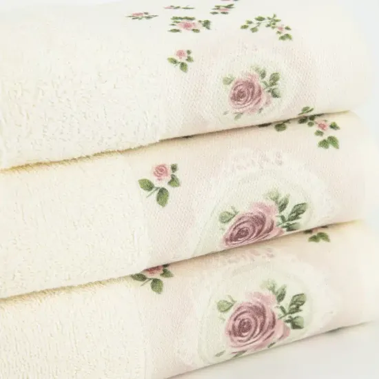Πετσέτες Σετ 2ΤΜΧ Wildrose - Εκρού - Διάσταση: 50 x 90 / 30 x 50 cm