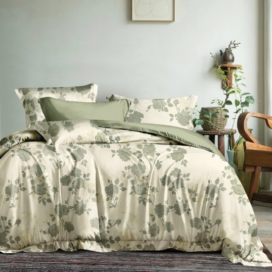 Beauty Home Σετ σεντόνια υπέρδιπλα με λάστιχο Memories Art 12686 165x200+30 Λαδί