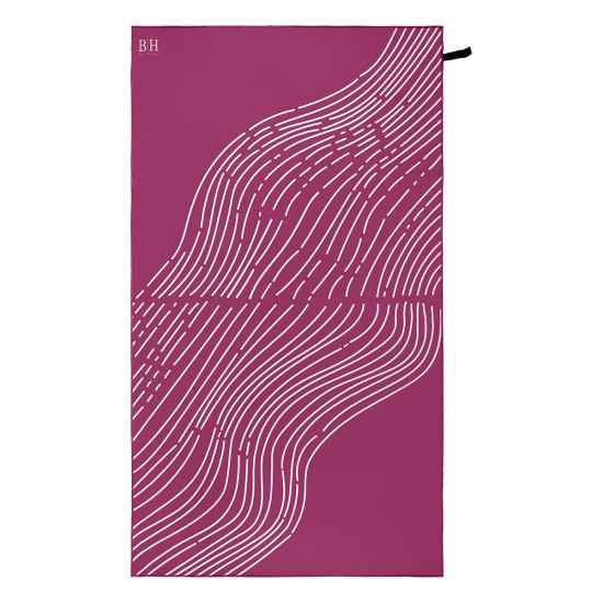Beauty Home Πετσέτα θαλάσσης διπλής όψης Microfiber 200gsm Art 2291 90x160 Μωβ