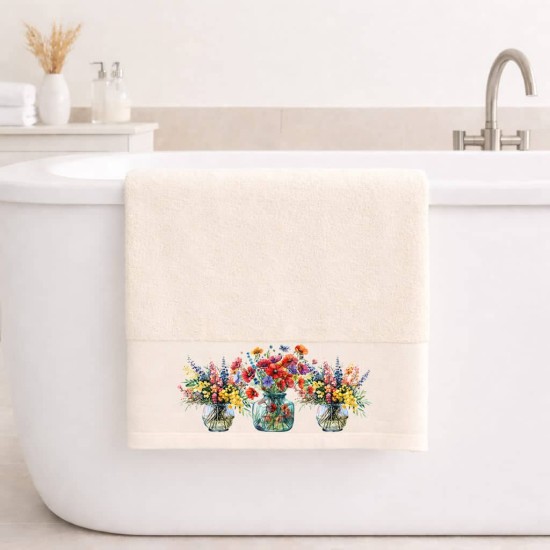 Πετσέτα Μπάνιου 70×140 Blossom Ecru