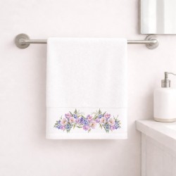 Πετσέτα Προσώπου 50×90 Violet White