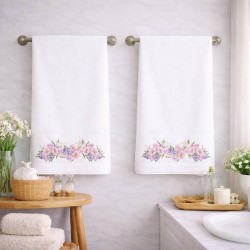 Πετσέτες Σετ 2 τεμ. Προσώπου  Violet White