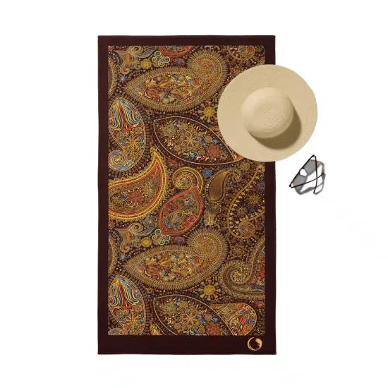 Πετσέτα Θαλάσσης Microfiber Quick Dry Africa - Καφέ - Διάσταση: 90 x 180 cm