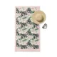 Πετσέτα Θαλάσσης Microfiber Quick Dry Monstera - Ροζ - Διάσταση: 90 x 180 cm