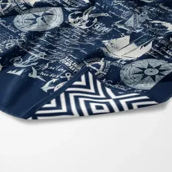 Πετσέτα Θαλάσσης Microfiber Quick Dry Nautical - Μπλε - Διάσταση: 90 x 180 cm