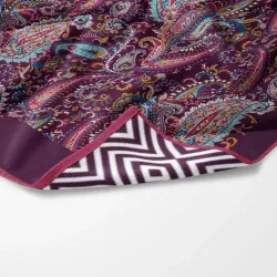 Πετσέτα Θαλάσσης Microfiber Quick Dry Paisley - Μωβ - Διάσταση: 90 x 180 cm